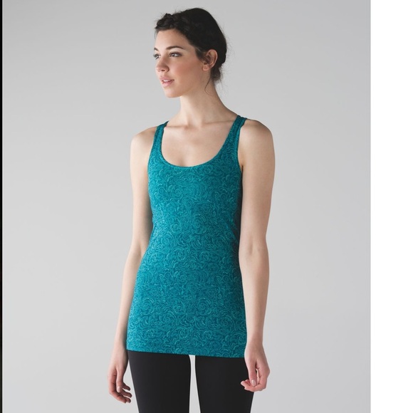 Lululemon Cool‎ Racerback Foli Manifesto Bali Breeze Tofino Teal - Picture 1 of 7